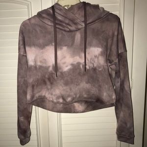 Cropped long sleeved hoodie
